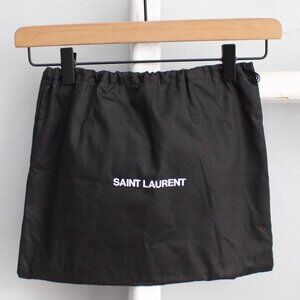 Saint Laurent Authentic Black Canvas Drawstring Logo Dust Bag 14.5" L x 12"H